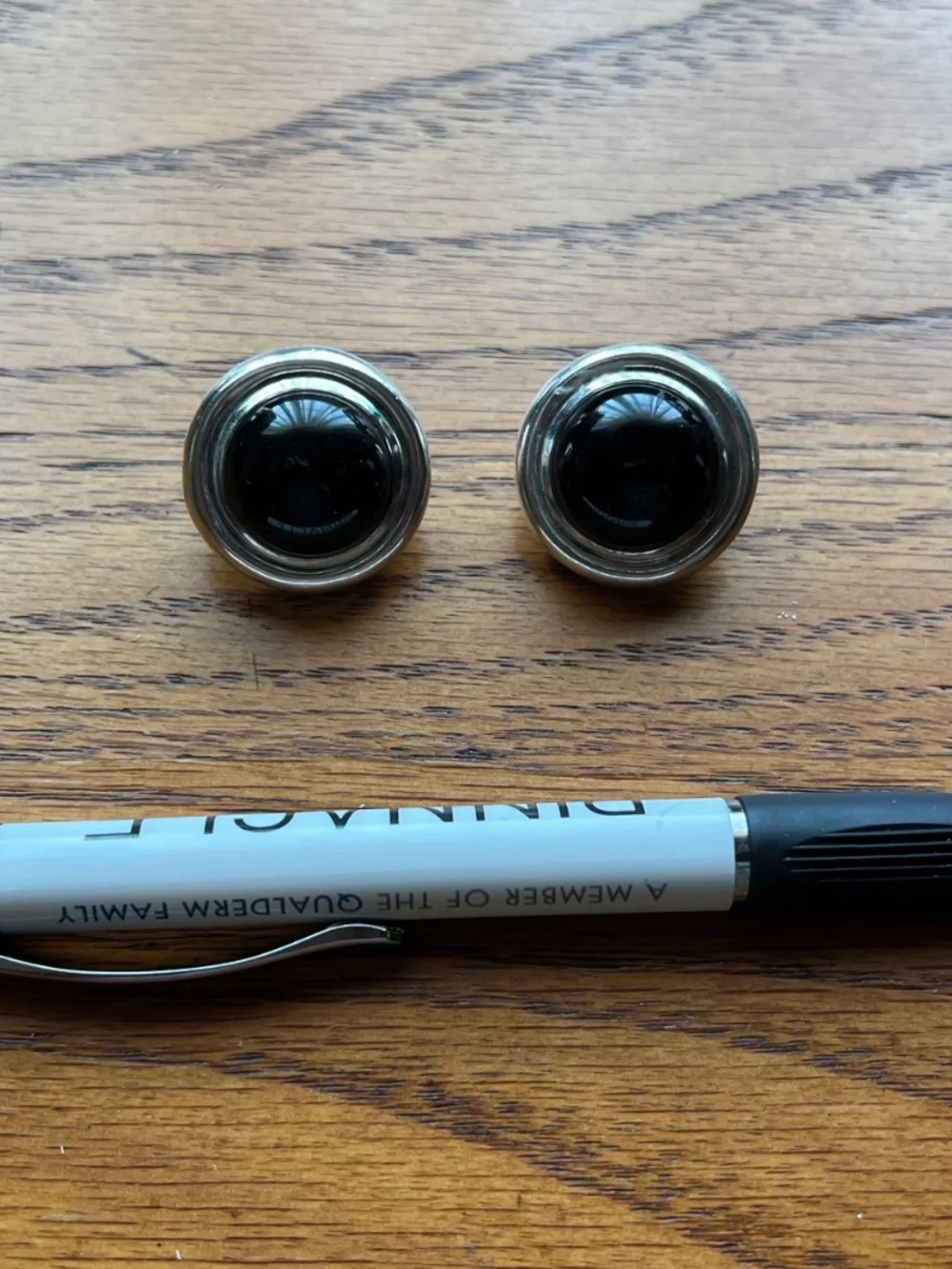 Tiffany Sterling silver and Onyx clip earrings
